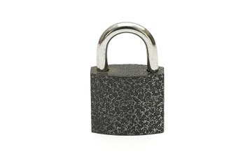 Isolated lock and key chain on white background