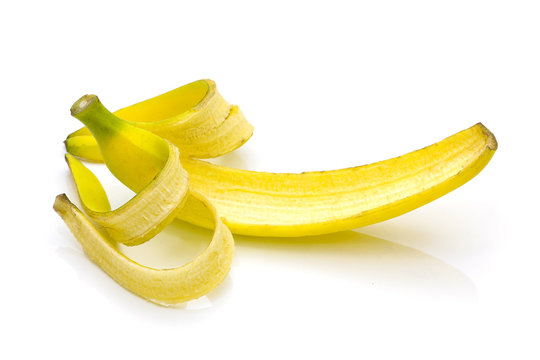 Tasty banana isolated on white background