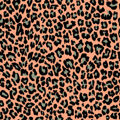 leopard pattern texture repeating seamless orange black fur print skin