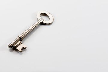 Isolated key against a white background