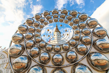 White buddha statue,Wat Phra That Pha Son Kaew Temple at Khao Khor
