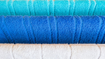 towels on a wooden hanger