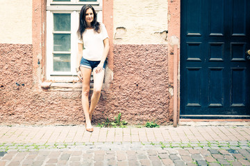 Young People Posing In The Street