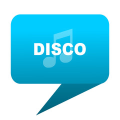 disco music blue bubble icon