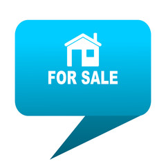 for sale blue bubble icon