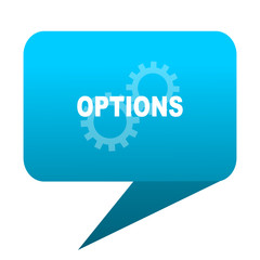 options blue bubble icon