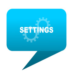 settings blue bubble icon
