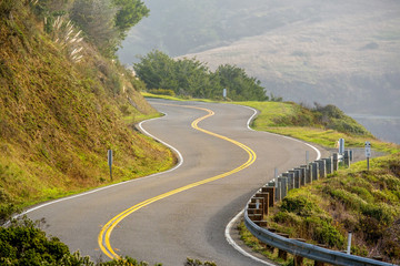 Highway 1 on the pacific coast, California, USA.