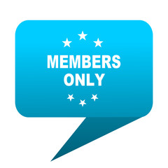 members only blue bubble icon