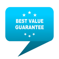 best value guarantee blue bubble icon