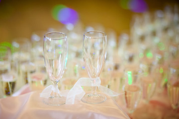 Traditional polish wedding champagne detail