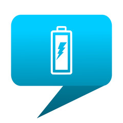battery blue bubble icon