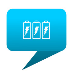 Obraz premium battery blue bubble icon