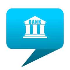 bank blue bubble icon