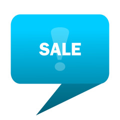 sale blue bubble icon