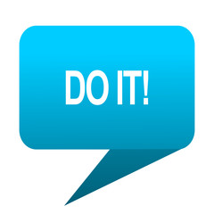 do it blue bubble icon