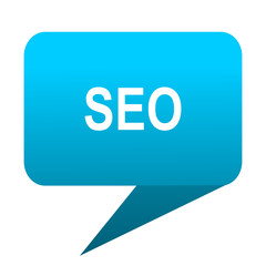 seo blue bubble icon