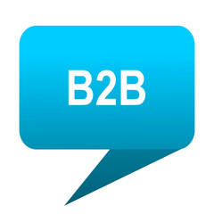 b2b blue bubble icon
