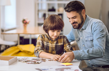 Portrait of family while playing