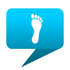 Fototapeta na wymiar foot blue bubble icon