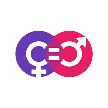gender equity symbol, icon on white