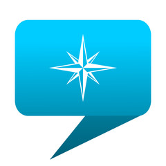 compass blue bubble icon