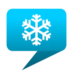 snow blue bubble icon