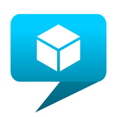 box blue bubble icon