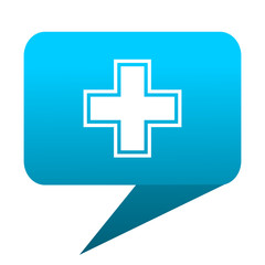Fototapeta premium pharmacy blue bubble icon