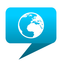 earth blue bubble icon
