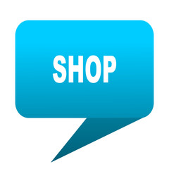 shop blue bubble icon