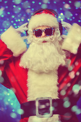 Santa in sunglasses