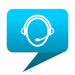 customer service blue bubble icon