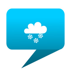 snowing blue bubble icon