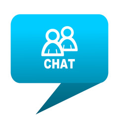 chat blue bubble icon