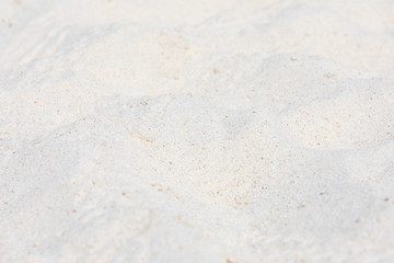 white sand on the beach