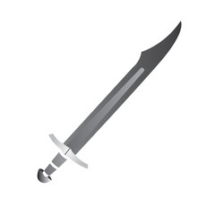 Isolated sword on a white background, Vector illustration
