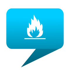 flame blue bubble icon