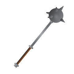 Isolated mace on a white background, Vector illustration