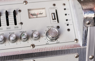 Vintage stereo system close up