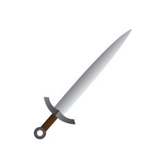 Isolated sword on a white background, Vector illustration