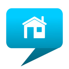 House blue bubble icon