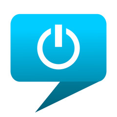 Power blue bubble icon