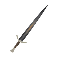 Isolated sword on a white background, Vector illustration
