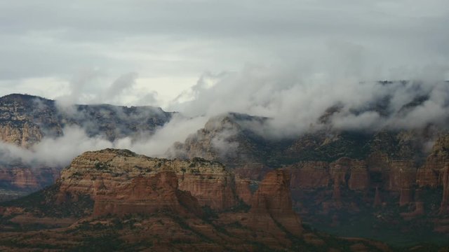 Clouds Decorate Sedona Peaks