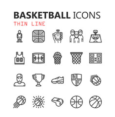 Simple modern set of Basketball icons.