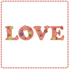 Love card on an isolated background