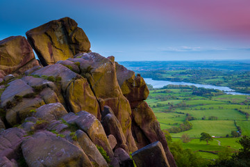 The Roaches at sunset, Peak district national park, UK