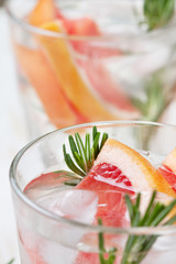 detox water with grapefruit and rosemary