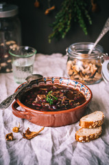 Wild Mushroom and Kidney Bean Soup